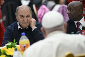 Pope Francis Attends A Lunch With The Poor - Vatican