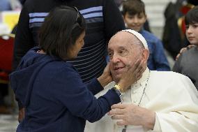 Pope Francis Attends A Lunch With The Poor - Vatican