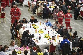 Pope Francis Attends A Lunch With The Poor - Vatican