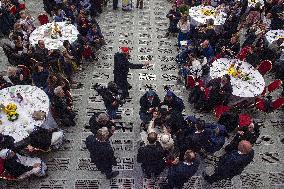 Pope Francis Attends A Lunch With The Poor - Vatican