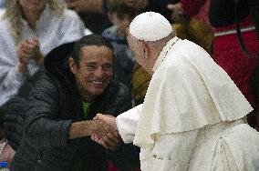 Pope Francis Attends A Lunch With The Poor - Vatican