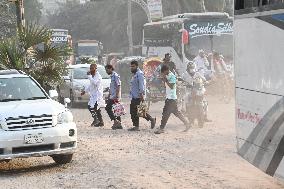 Air Pollution In Dhaka, Bangladesh.