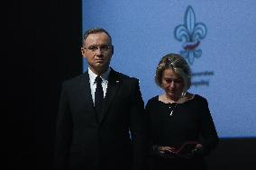 President Of Poland Andrzej Duda At The 35th Anniversary Gala Of The Scouting Association Of The Republic Of Poland In Krakow