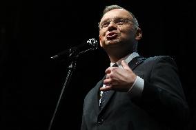 President Of Poland Andrzej Duda At The 35th Anniversary Gala Of The Scouting Association Of The Republic Of Poland In Krakow