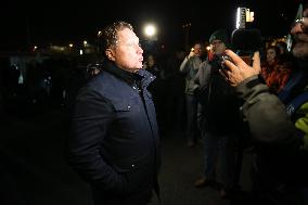 French Farmers Gather On The RN118 Road Southwestern Paris