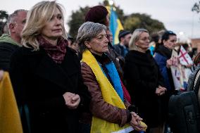 Protest In Support Of Ukraine In Rome, Italy