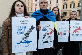 Protest In Support Of Ukraine In Rome, Italy