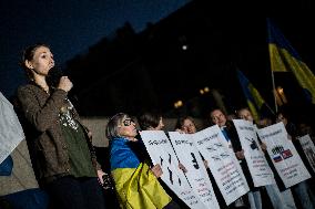 Protest In Support Of Ukraine In Rome, Italy