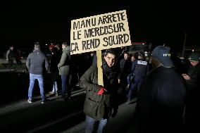 French Farmers Gather On The RN118 Road Southwestern Paris