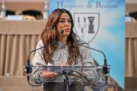 Eva Longoria Attends Wine Auction - Beaune