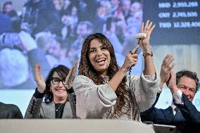 Eva Longoria Attends Wine Auction - Beaune