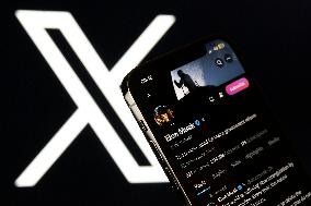 Elon Musk’s Personal Account On X Displayed On IPhone