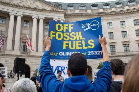 Environmental Activists Rally In Washington DC