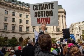 Environmental Activists Rally In Washington DC