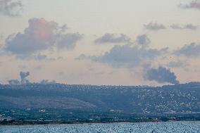 Israel Pounds Tyre - Lebanon