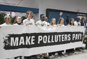 Protesters at COP29