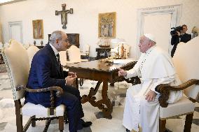 Pope Francis Receives PM Of Armenia - Vatican