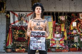 FEMEN Protests Against the Tributes to Franco's Death - Madrid