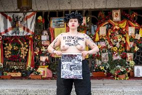 FEMEN Protests Against the Tributes to Franco's Death - Madrid