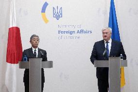 Joint briefing of Foreign Ministers of Ukraine and Japan in Kyiv