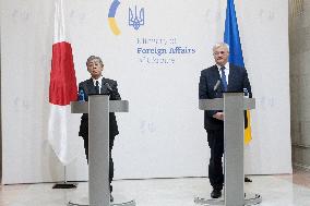 Joint briefing of Foreign Ministers of Ukraine and Japan in Kyiv