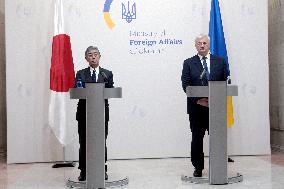 Joint briefing of Foreign Ministers of Ukraine and Japan in Kyiv