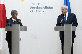 Joint briefing of Foreign Ministers of Ukraine and Japan in Kyiv