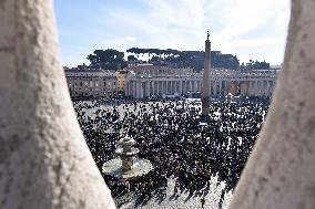 Pope Francis During Angelus Prayer - Vatican