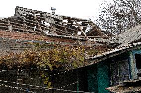 Druzhkivka after Russian shellingDruzhkivka after Russian shelling