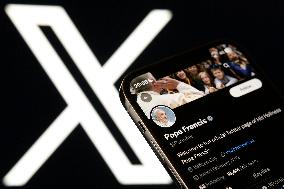 Pope Francis' Personal Account Displayed On The X Social Network Platform