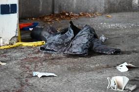 Crime Scene Investigators Search Scene Where 36 Year Old Woman Was Critically Stabbed Outside The United Nations