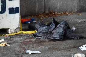 Crime Scene Investigators Search Scene Where 36 Year Old Woman Was Critically Stabbed Outside The United Nations