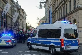 Munich Police At A Pro-Palestinian Rally