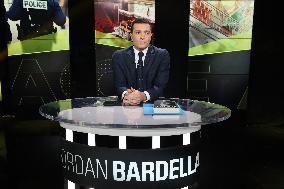 Exclusive - Jordan Bardella Appears On BFM - Paris