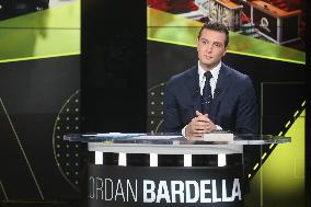 Exclusive - Jordan Bardella Appears On BFM - Paris