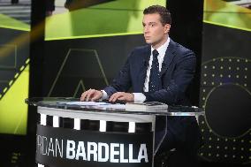 Exclusive - Jordan Bardella Appears On BFM - Paris