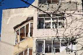 Aftermath of Russian shelling of Odesa on November 18, 2024