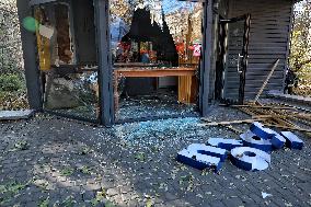 Aftermath of Russian shelling of Odesa on November 18, 2024