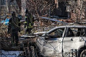 Aftermath of Russian shelling of Odesa on November 18, 2024