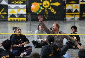 Prince Harry Plays A Game Of Sitting Volleyball - Vancouver