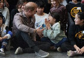 Prince Harry Plays A Game Of Sitting Volleyball - Vancouver