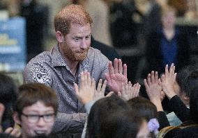 Prince Harry Plays A Game Of Sitting Volleyball - Vancouver