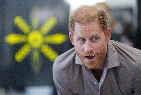 Prince Harry Plays A Game Of Sitting Volleyball - Vancouver