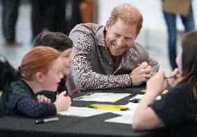 Prince Harry Plays A Game Of Sitting Volleyball - Vancouver