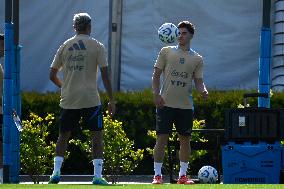 Press Conference With The Argentina Coach And Training Session. South American Qualifiers