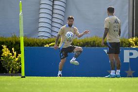 Press Conference With The Argentina Coach And Training Session. South American Qualifiers