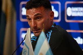 Press Conference With The Argentina Coach And Training Session. South American Qualifiers