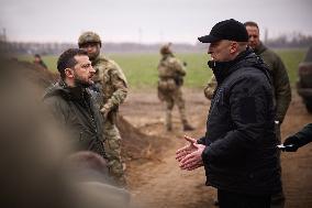 Zelensky Visits Frontlines - Ukraine