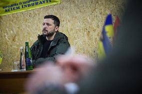 Zelensky Visits Frontlines - Ukraine