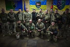 Zelensky Visits Frontlines - Ukraine